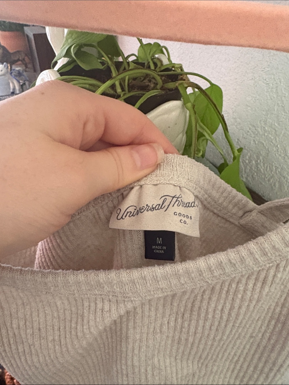 Universal Thread Ribbed Tank Top — Light Cream - Picture 2 of 3